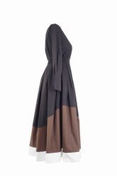 Fendi Tek Omuzlu Volanlı Maksi Elbise Siyah - 36